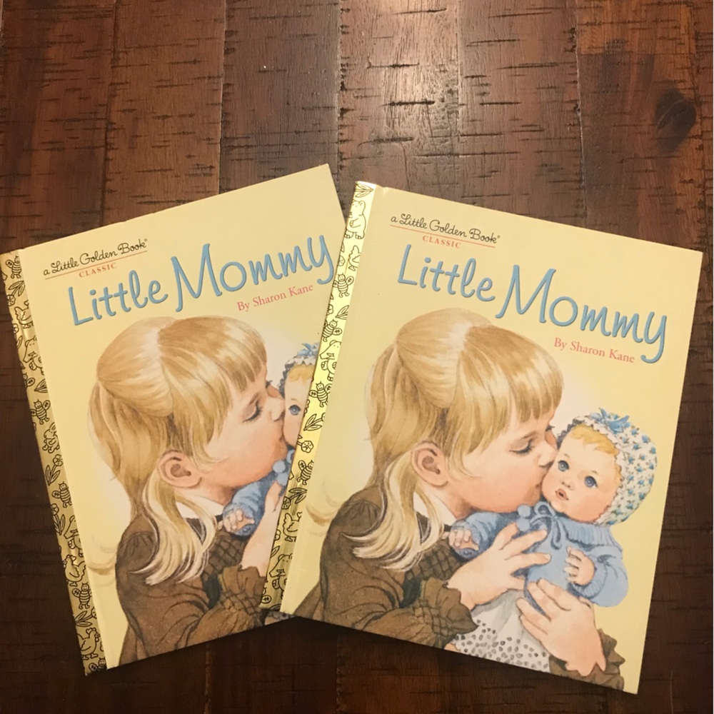 Two identical golden books